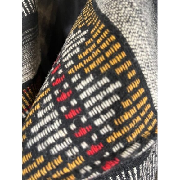 Daytrip Wool Animal Print Jacket L Black Striped Aztec Western Boho Classic Chic - Picture 4 of 14